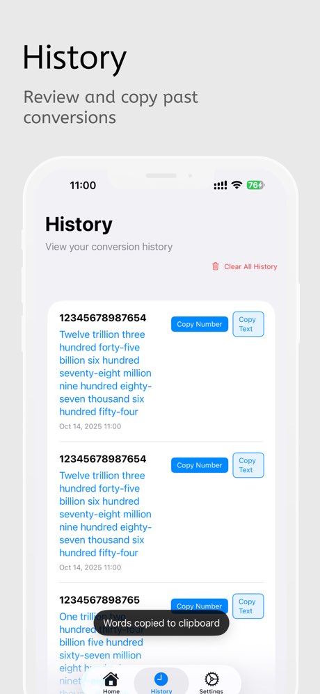 Number to Word Converter - TomatoPeter Studio