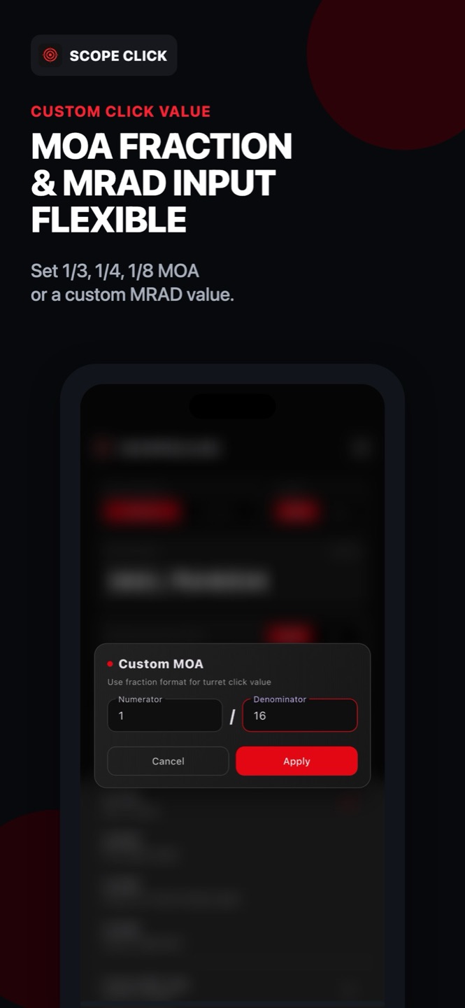 Scope Click custom preference controls